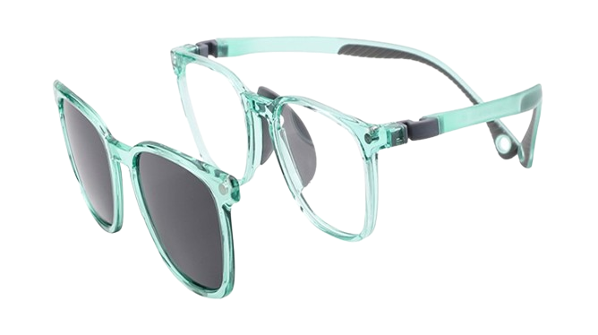 Magnetic clip-on kid's frames